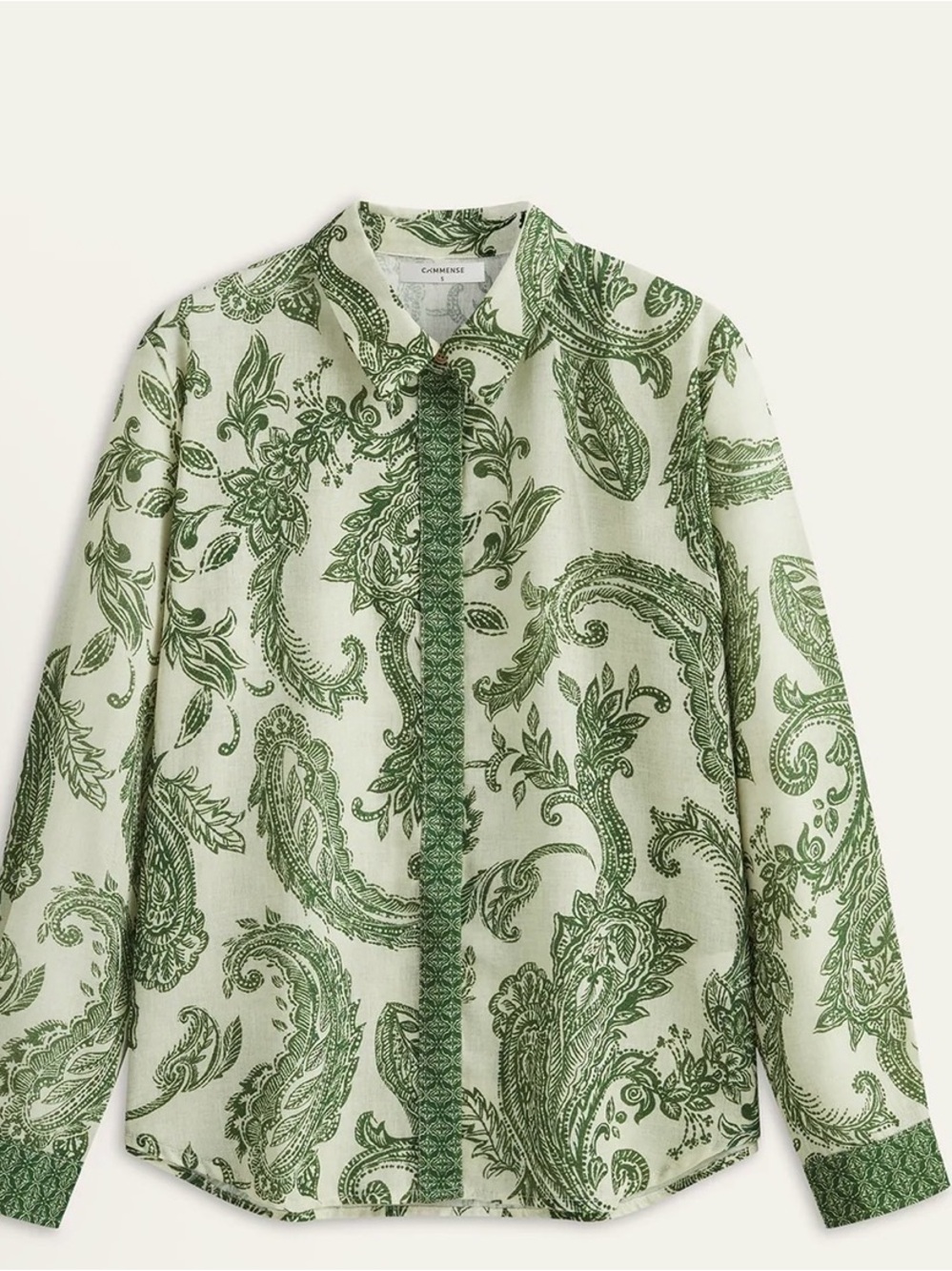 ✨Commense✨ Green Paisley Button-Down Shirt